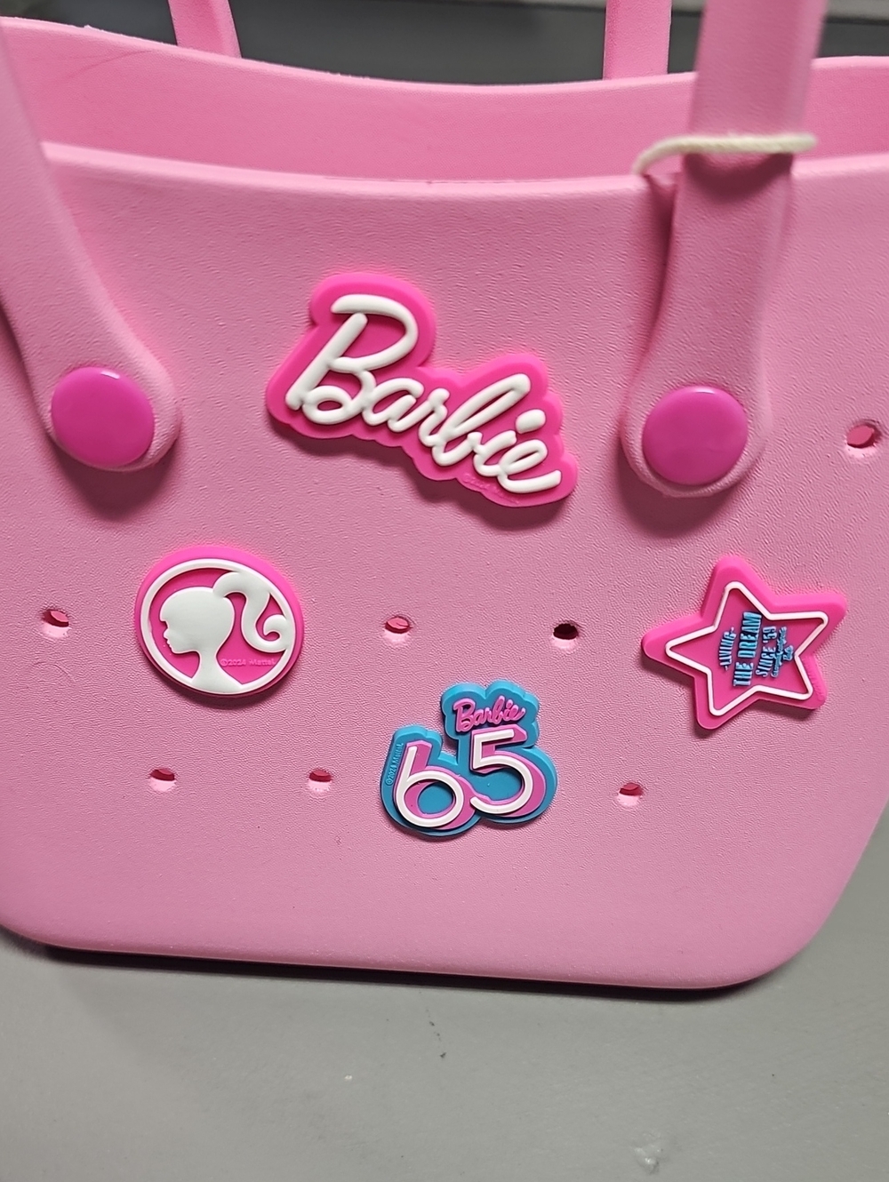 Barbie NWT 65th Anniversary Pink Bogg Style Tote Bag Officially Licensed Mattel - Picture 2 of 12